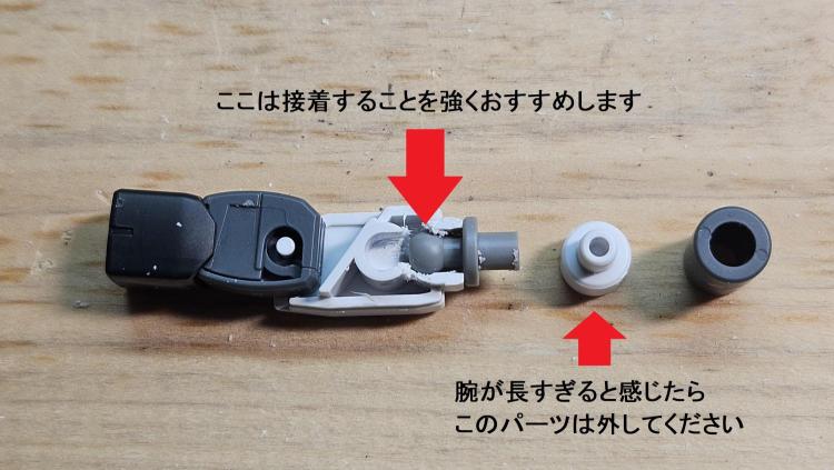 腕部パーツ構成